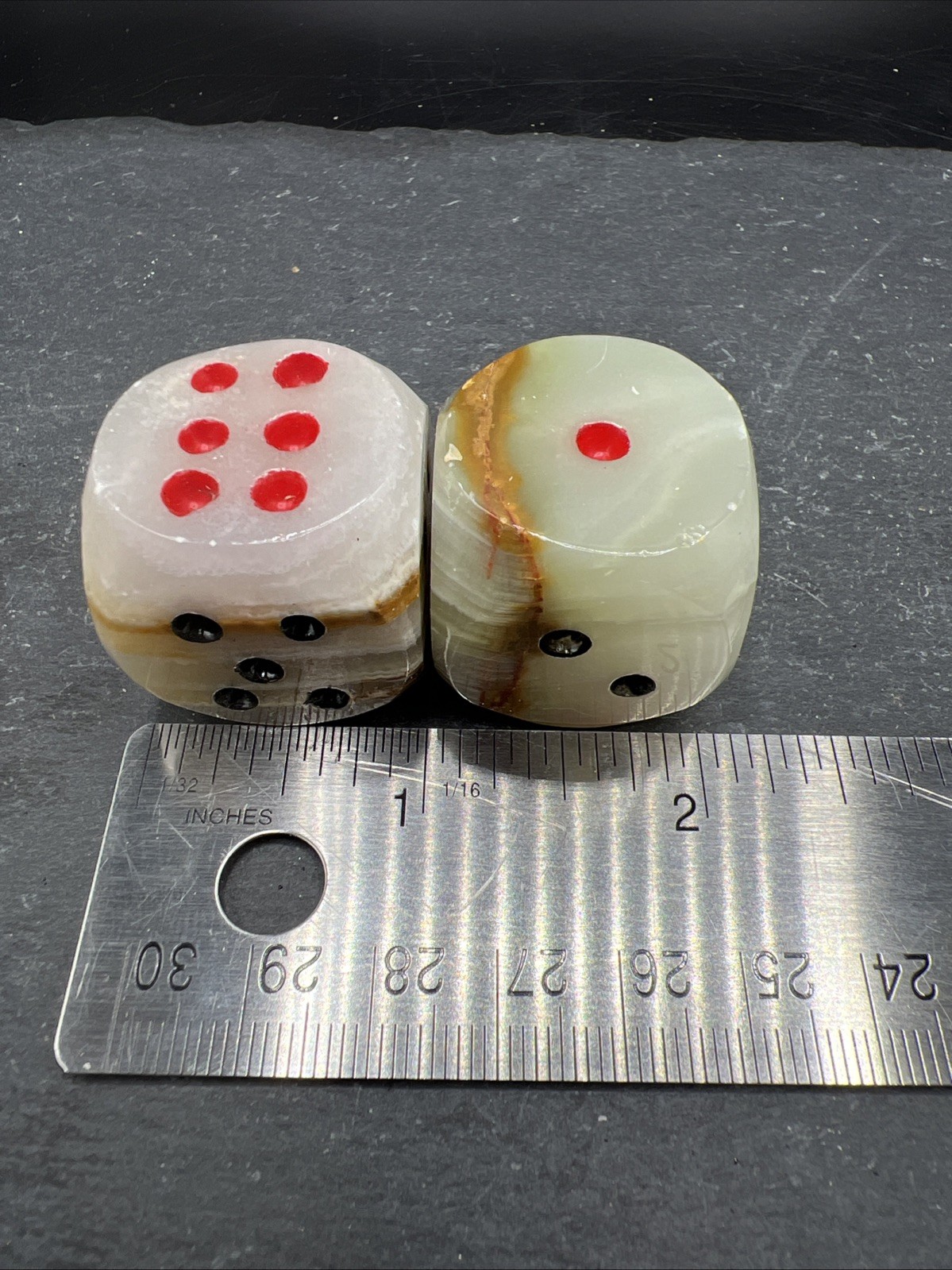 1” Hand carved genuine Onyx stone Dice cube