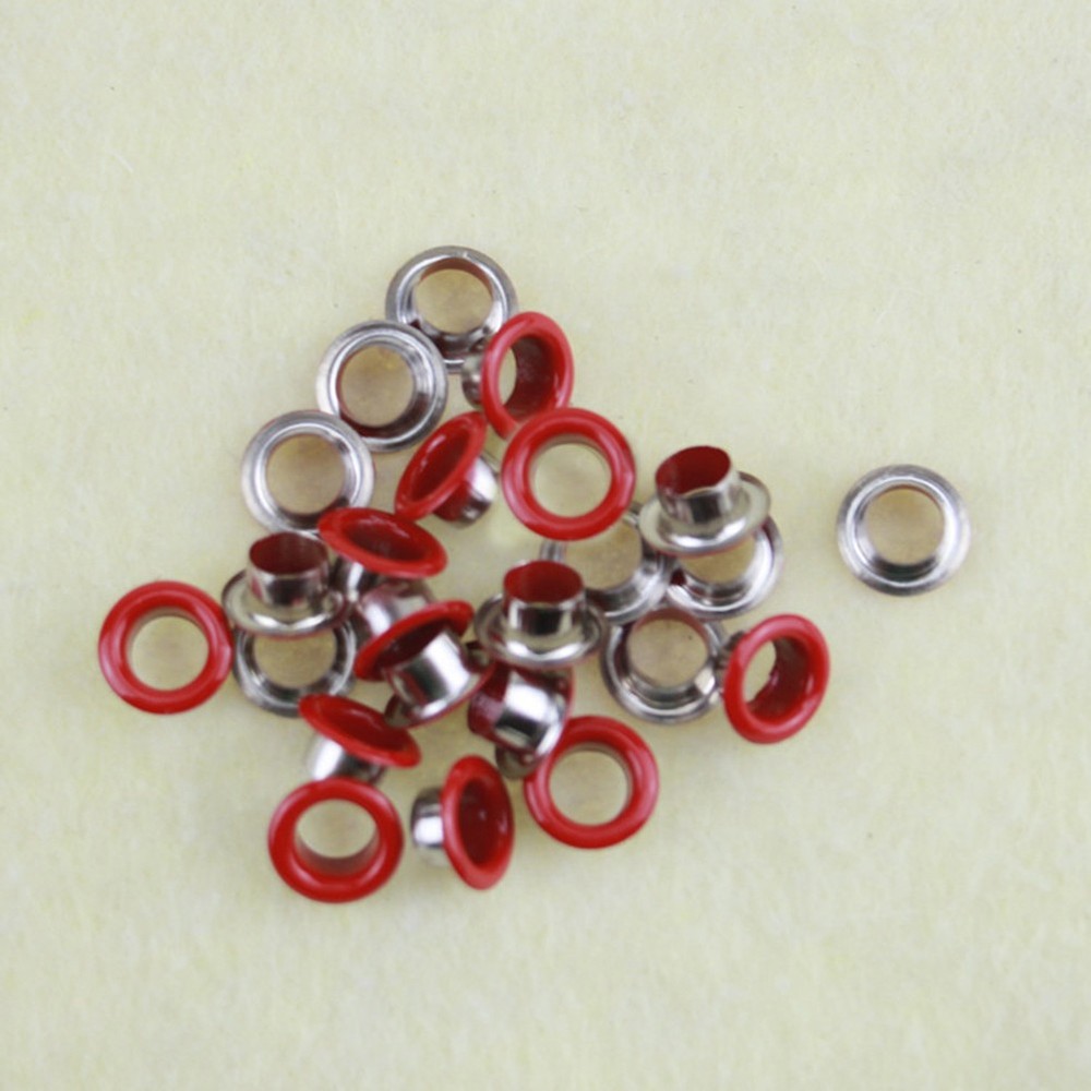 300 Set 6MM Multi Color Grommets Set Sturdy Eyelets Button Kit with 3PCS