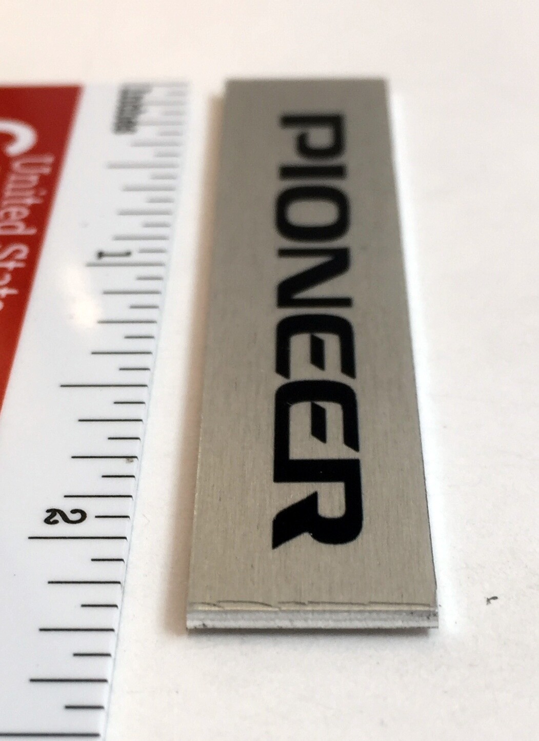Pioneer Spec Rack Badge Logo Custom Made Aluminum