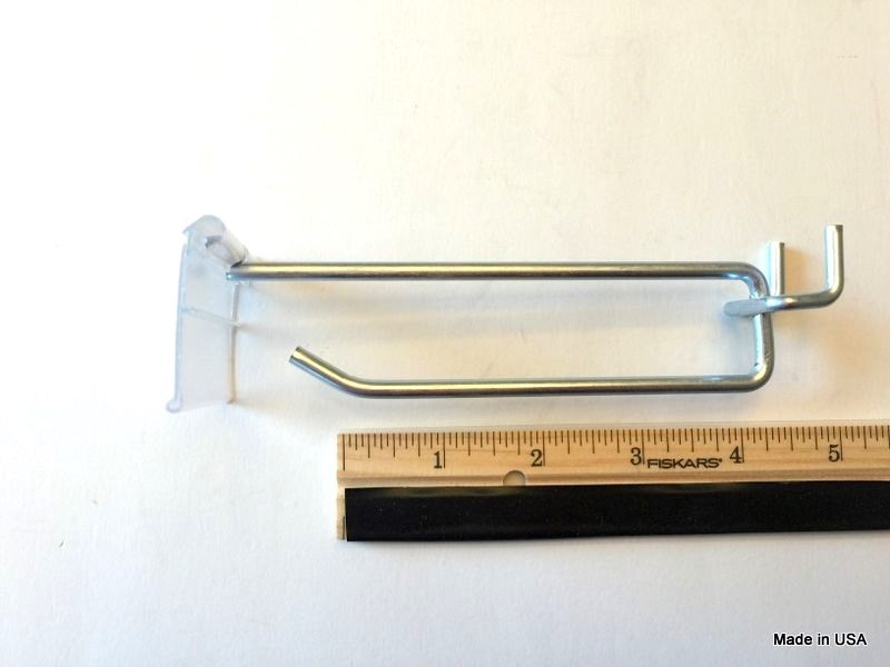 500 PACK 4 Inch Flip Scan™ Metal Peg Hooks w/Label Holder 1/8" to 1/4" Pegboard