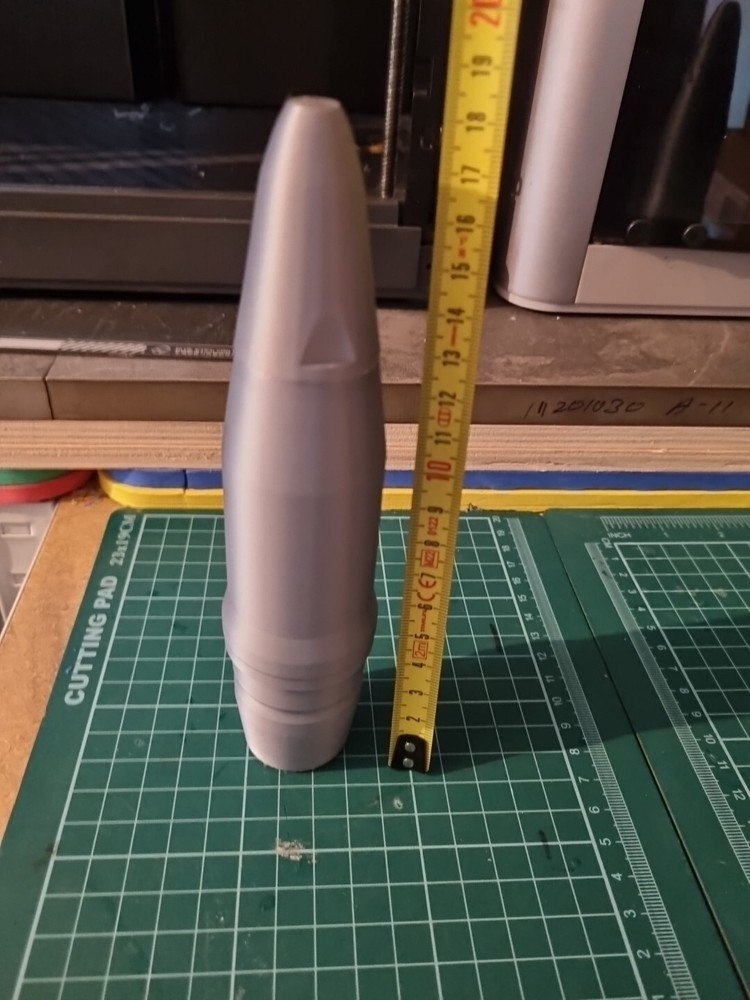 Replica Bofors L60 Projectile shell 3D printed Plastic