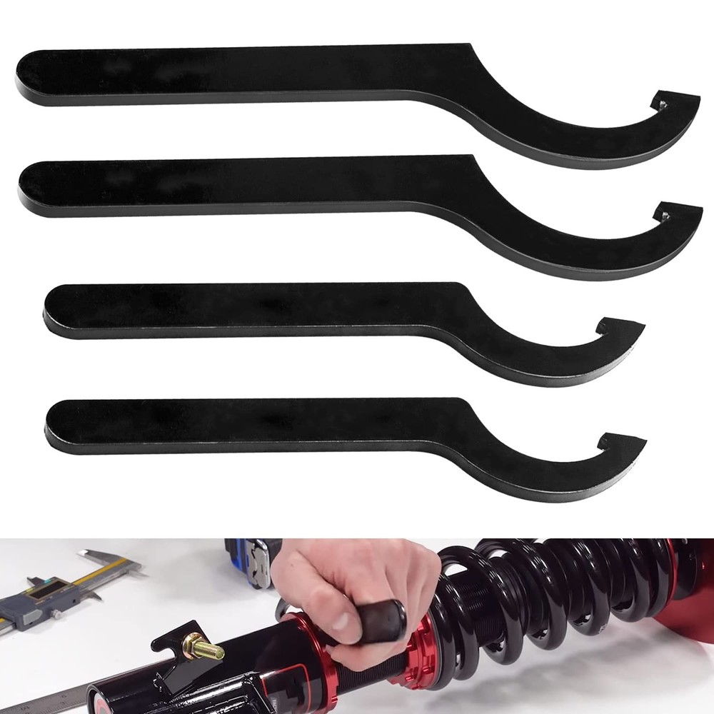 Coilover Adjustment Tool - 2 Large Steel Spanner Wrenches + 1 Small Wrench
