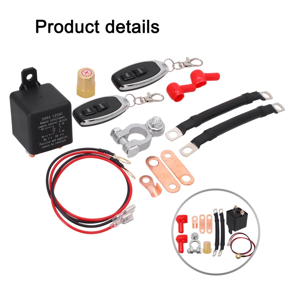 Able to Handle High Current 12V Remote Control Battery Disconnect Switch