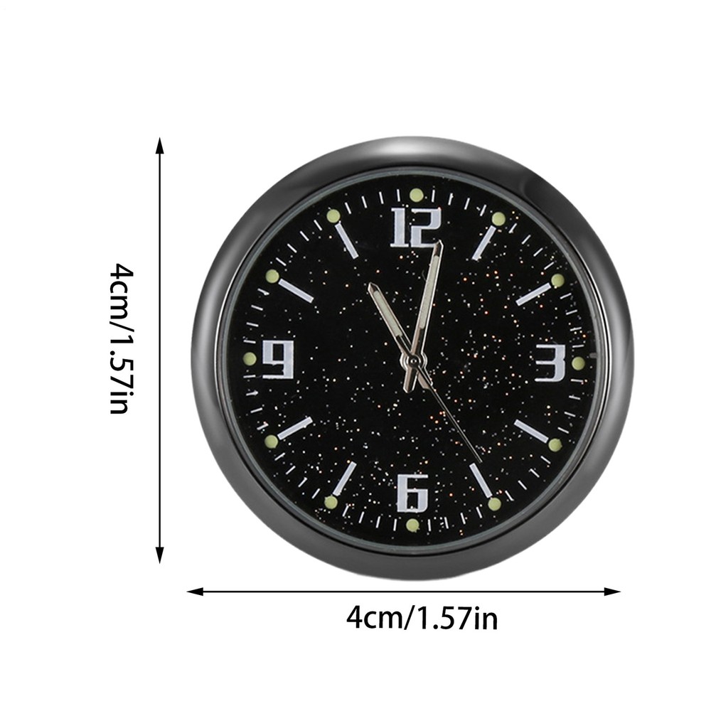 Car Dashboard Clock Mini Tiny Analog Clock Watch For Vehicle Stick On Clock