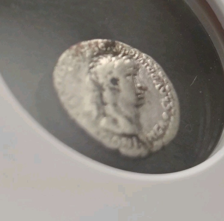 NERO Authentic Ancient Silver Roman HEMIDRACHM Coin Cappadocia NIKE NGC F