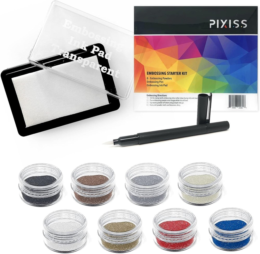 Embossing Kit with Heat Tool Bundle, Embossing Powders, Complete Embossing St...