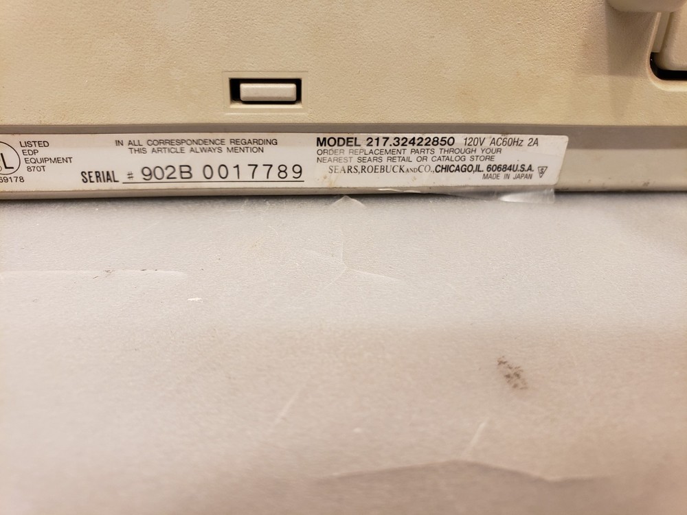 Vintage Sears Roebuck Okidata OKI SR5000 Microline 320 Dot Matrix Printer Tested