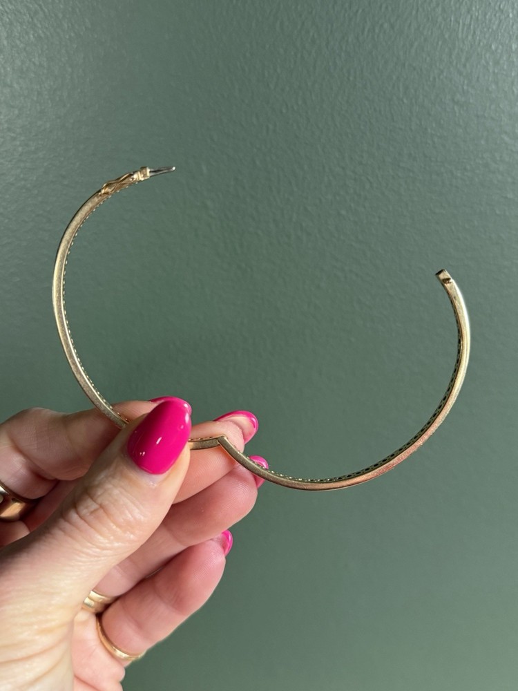 14k Gold Plain Hinged Bangle