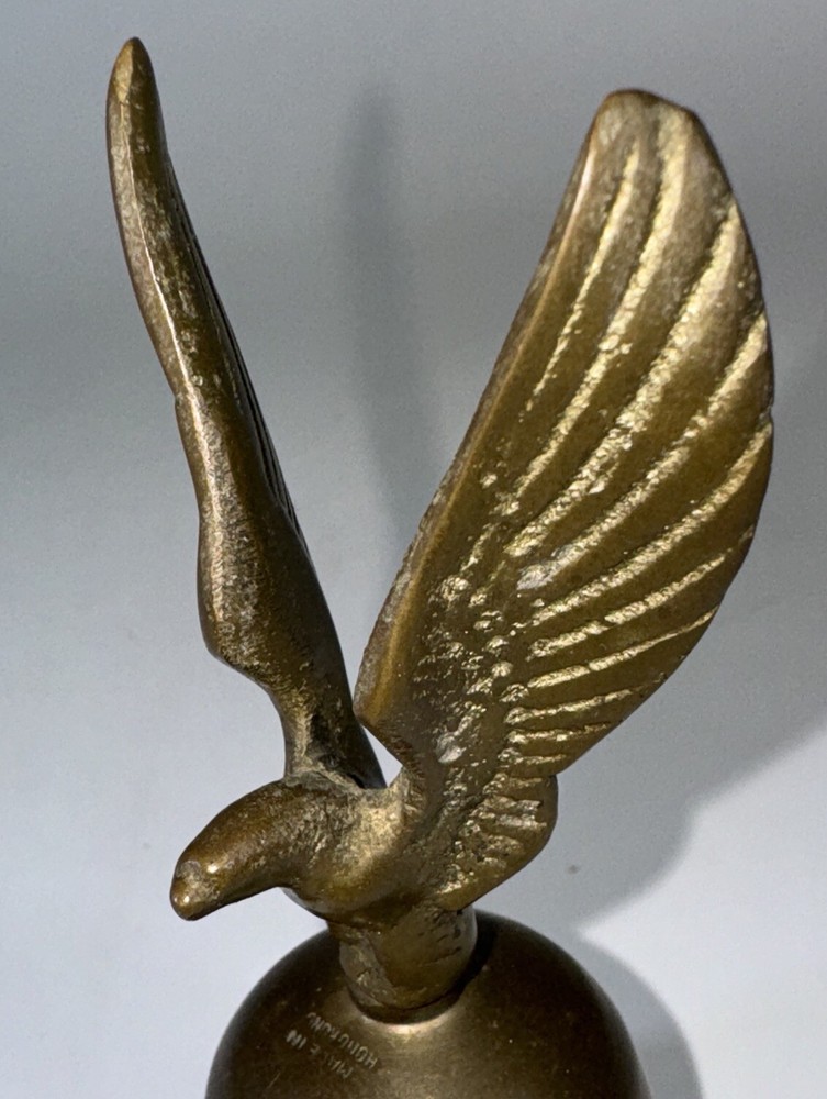 Vintage 5" Eagle Handled Brass School Bell