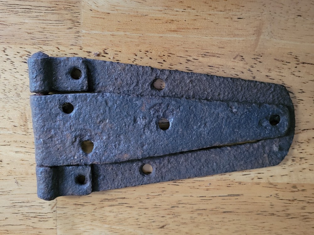 Antique Cast Iron Hinge Farm Barn Rustic Primitive 12" open