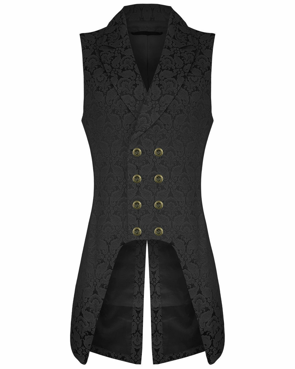 Men's Double Breasted GOVERNOR Vest Waistcoat VTG Brocade Gothic Steampunk/USA