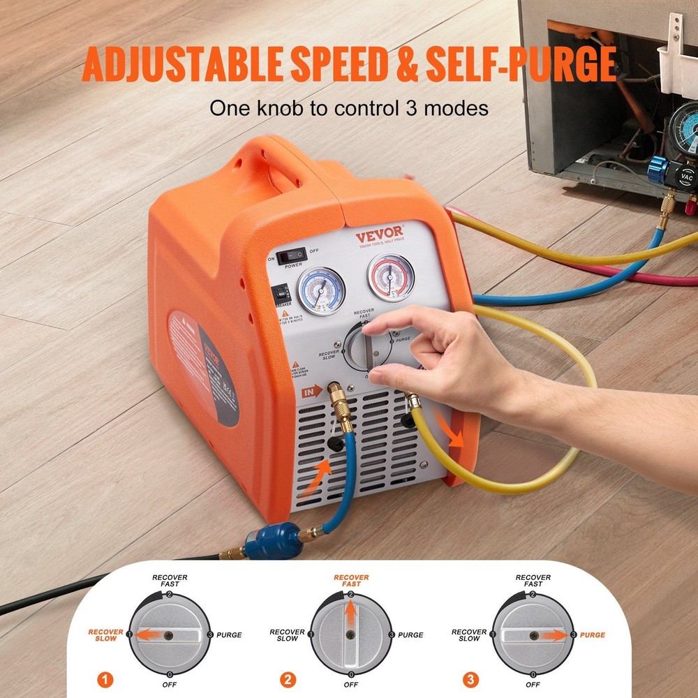 3/4HP Optimized Performance AC Recovery Machine for Professional Technicians