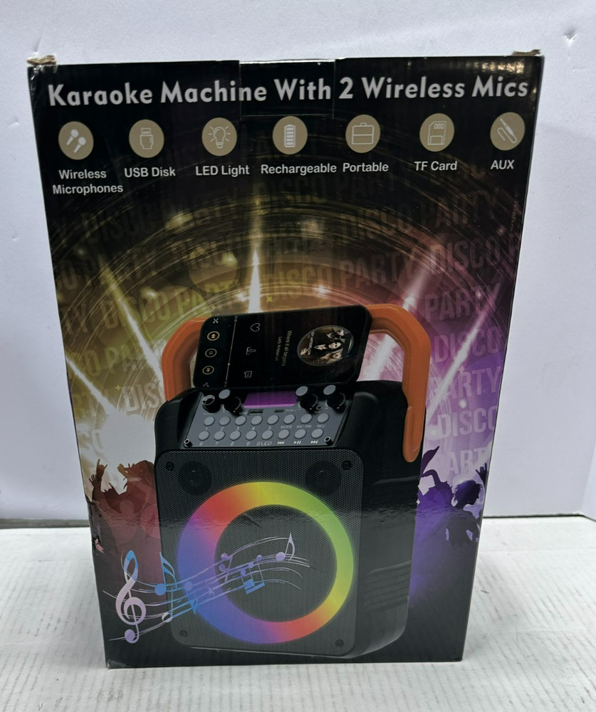 Karaoke Machine with 2 Wireless Mics