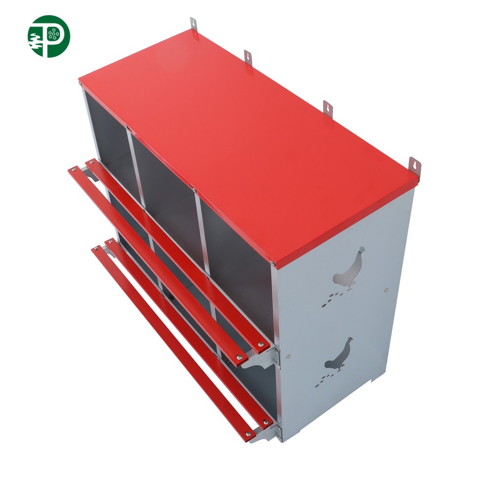 Galvanized Steel 6 Compartment Nesting Boxes for Chickens Chicken Laying Boxes