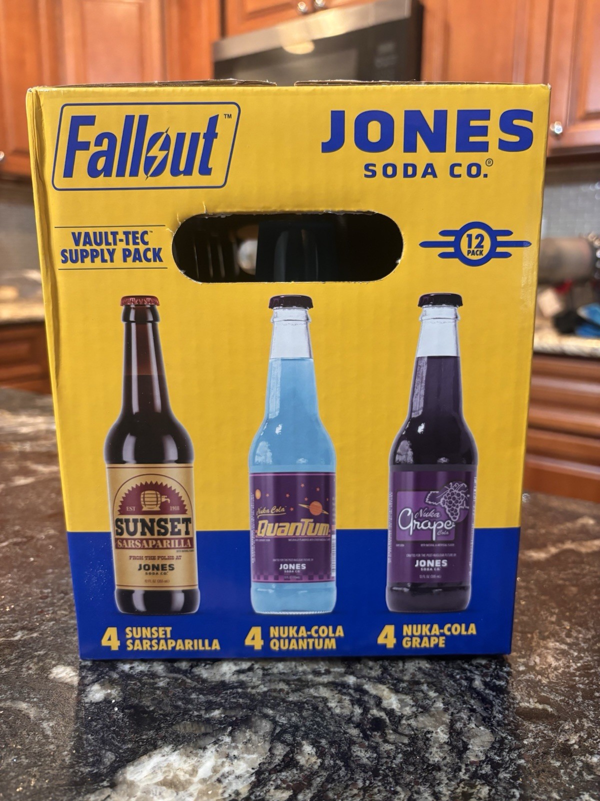 Jones Soda Co. Vault-Tec Supply Pack 12 Bottles Sarsaparilla Quantum Grape