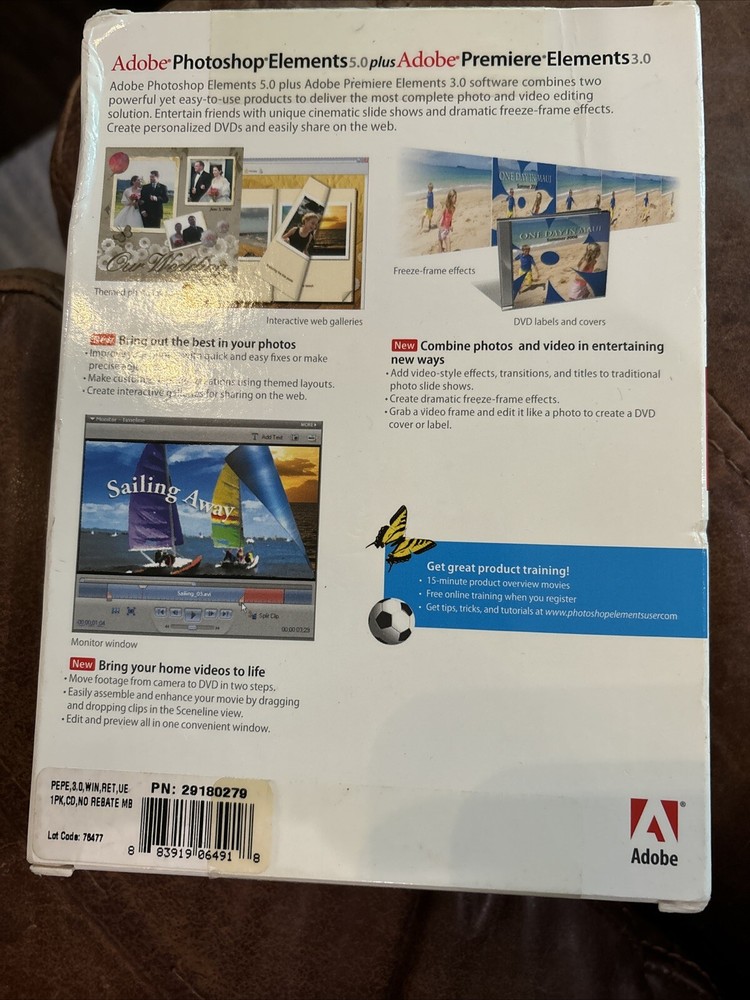 Adobe Photoshop Elements 5.0 & Premier Elements 3.0 New Sealed