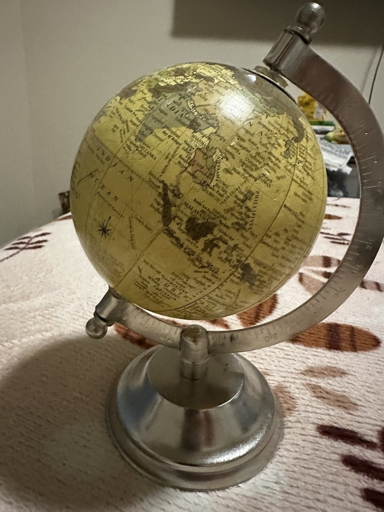 Earth Globe Terrestrial Yellow Map