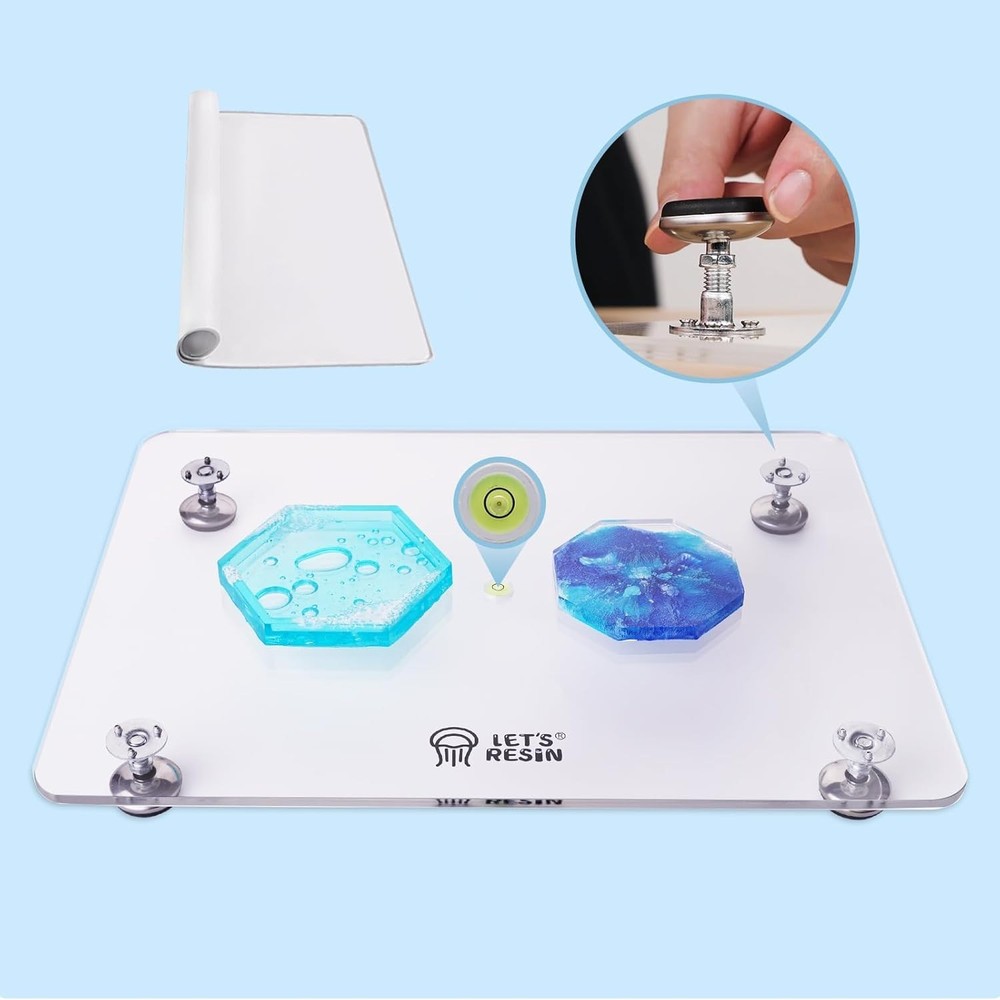 Multipurpose Acrylic Resin Leveling Table 16''x12'' for Flawless Craft Projects
