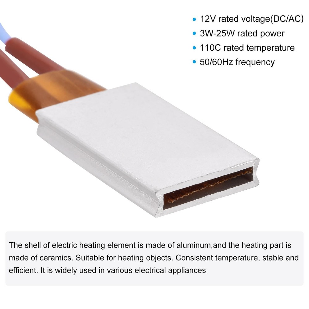 Heating Element 12V 3W-25W 110C Consistent Temperature Ceramic Thermostatic