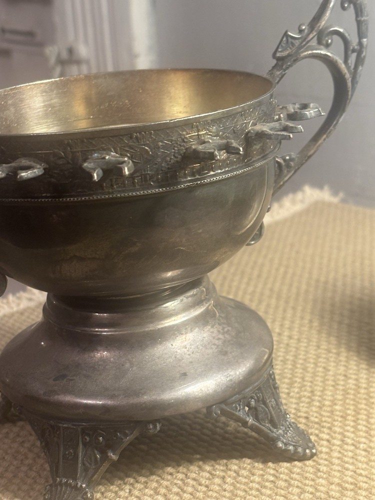 Antique Silver Plated Covered Sugar Bowl