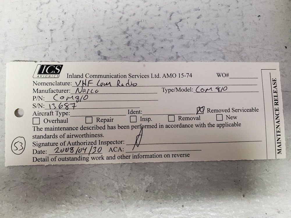 Narco VHF COM 810