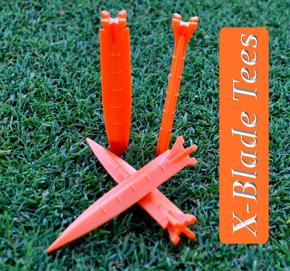 X BLADE GOLF TEES - Unbreakable plastic 2 3/4" - WHITE (other colors available)