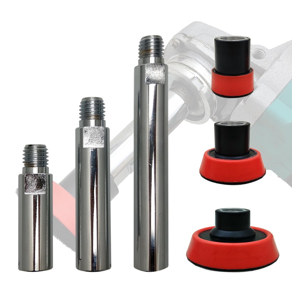 Gaquolam 5/8"-11 Thread Angle Grinder Extension Shaft Buffer Backing Silver