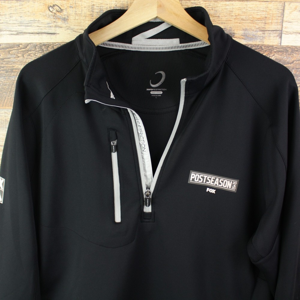 Zero Restriction Pullover Jacket Men’s Large Black Golf 1/4 Zip Stretch