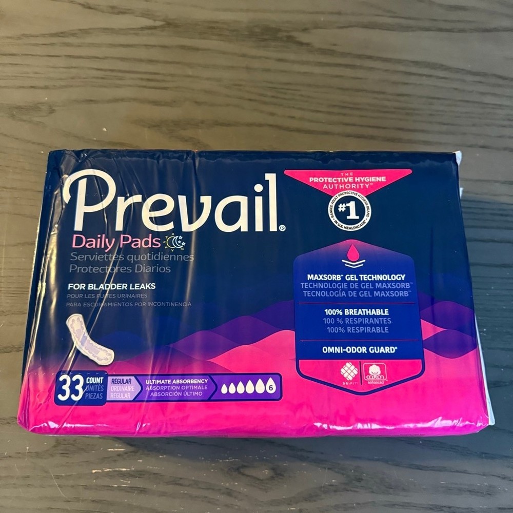 Prevail Daily Pads 33 Count Regular Absorbency – Packaging Damaged