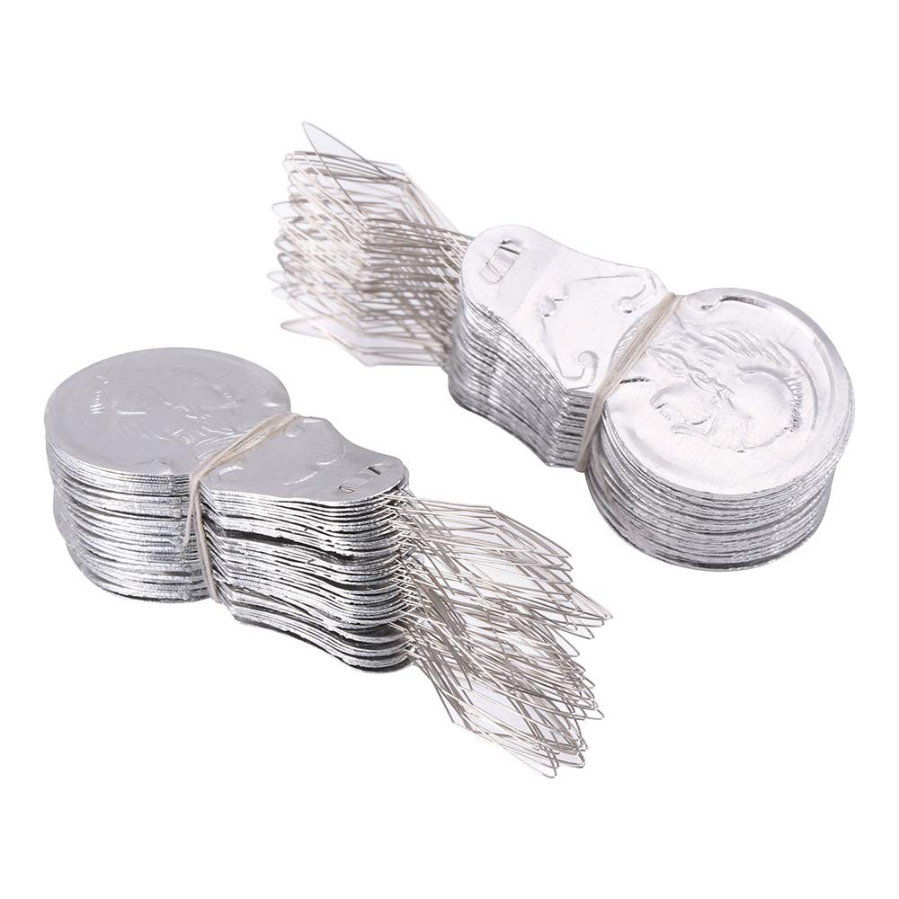 100 Pcs Silver Tone Wire Loop DIY Needle Threader Stitch Insertion Sewing Tool