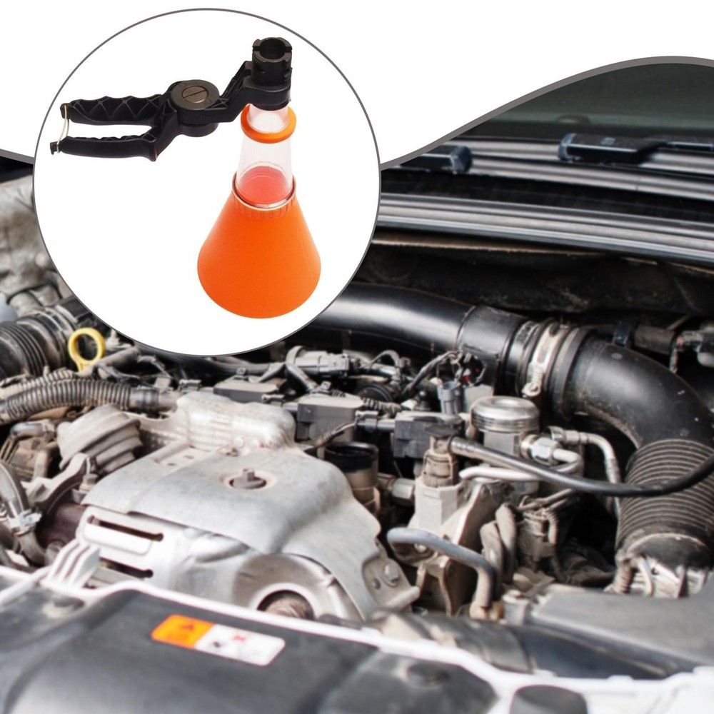 Engine Oil Filling Funnel Self Locking Visual Window Accessory Adjustable