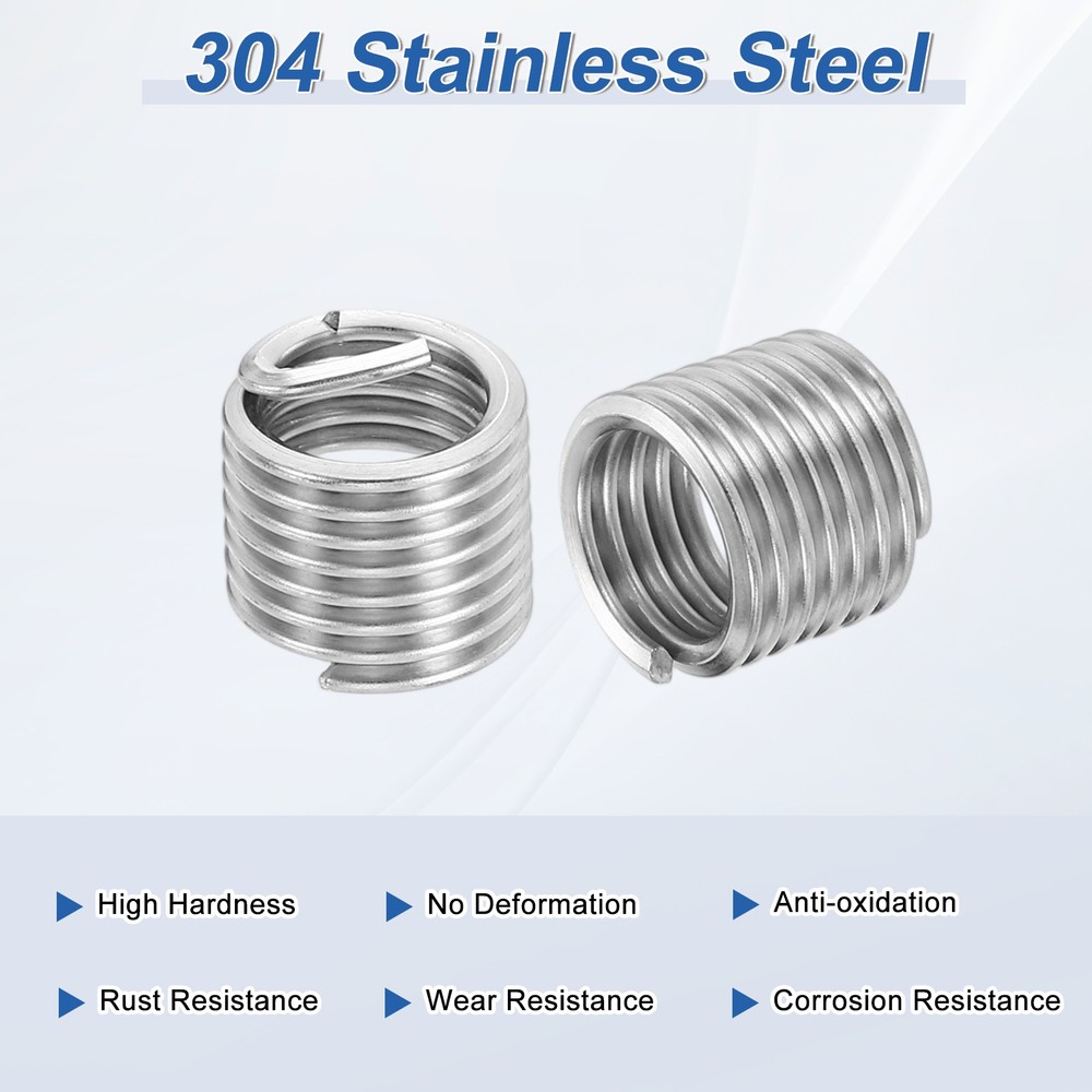 10pcs Wire Thread Inserts 7/16-14 UNC 1.5D 16.7mm Helical Threaded Sleeve