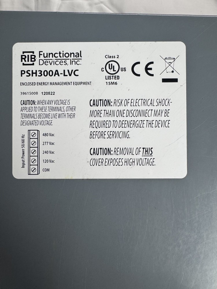 Functional Devices PSH300A-LVC Class 2 Power Supply