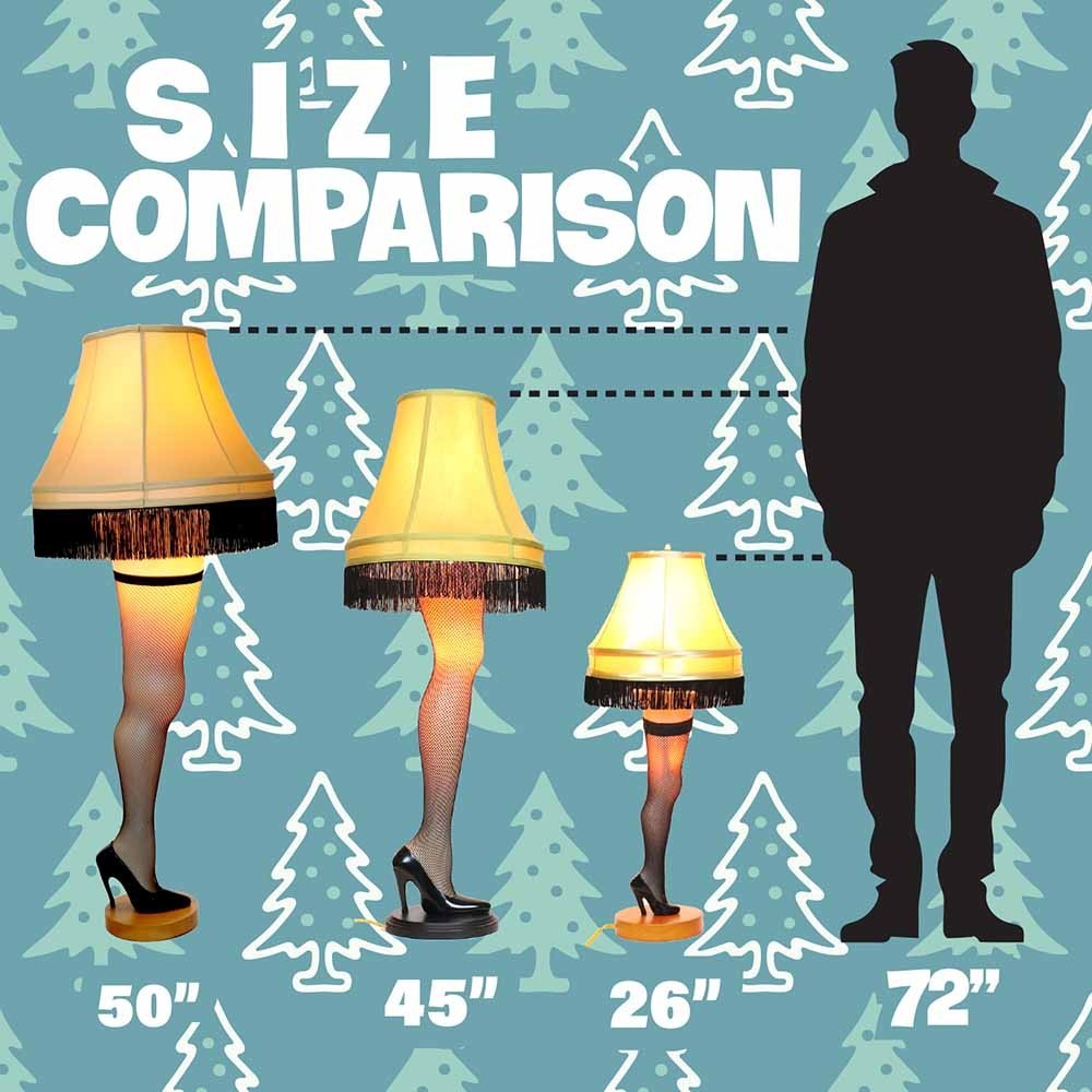 45” Full-Size Light-Up Leg Lamp | Cardboard Box | Iconic Holiday Classic!