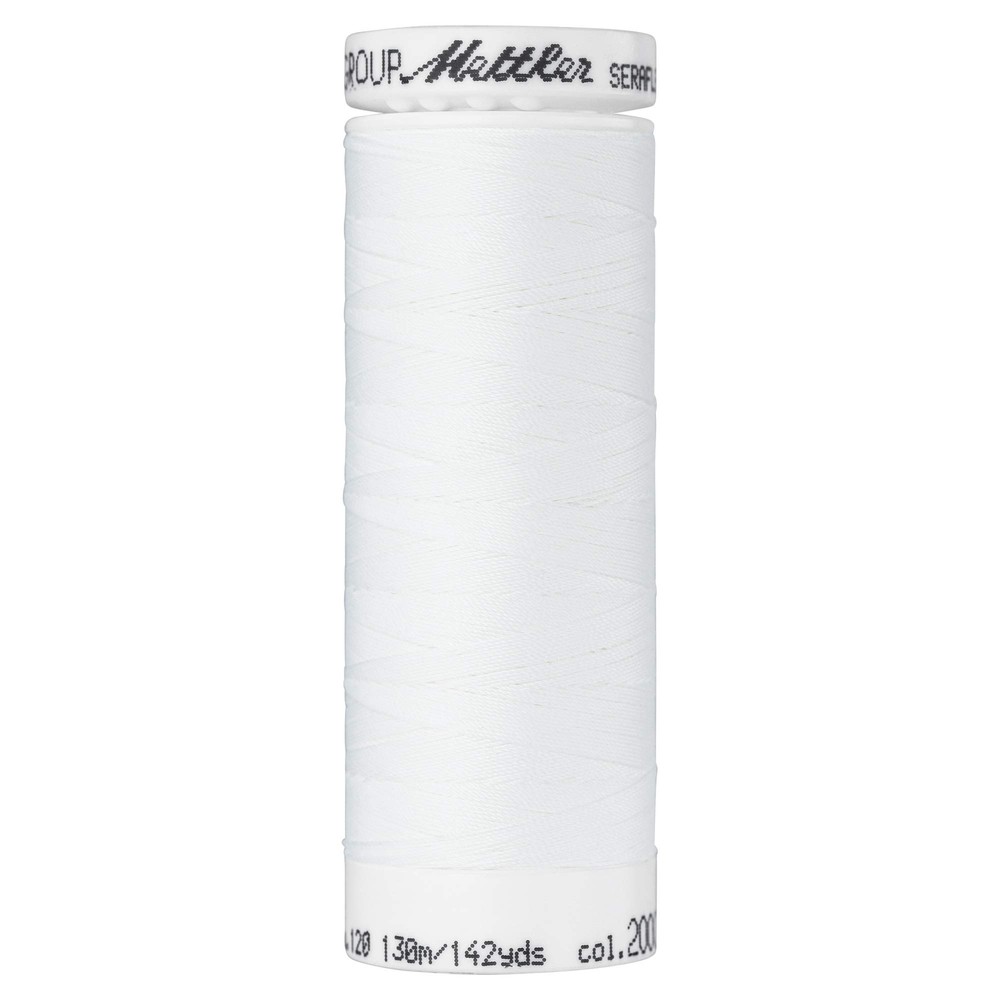 Seraflex Elastic Thread 50wt 142yd White Sewing Thread Spool