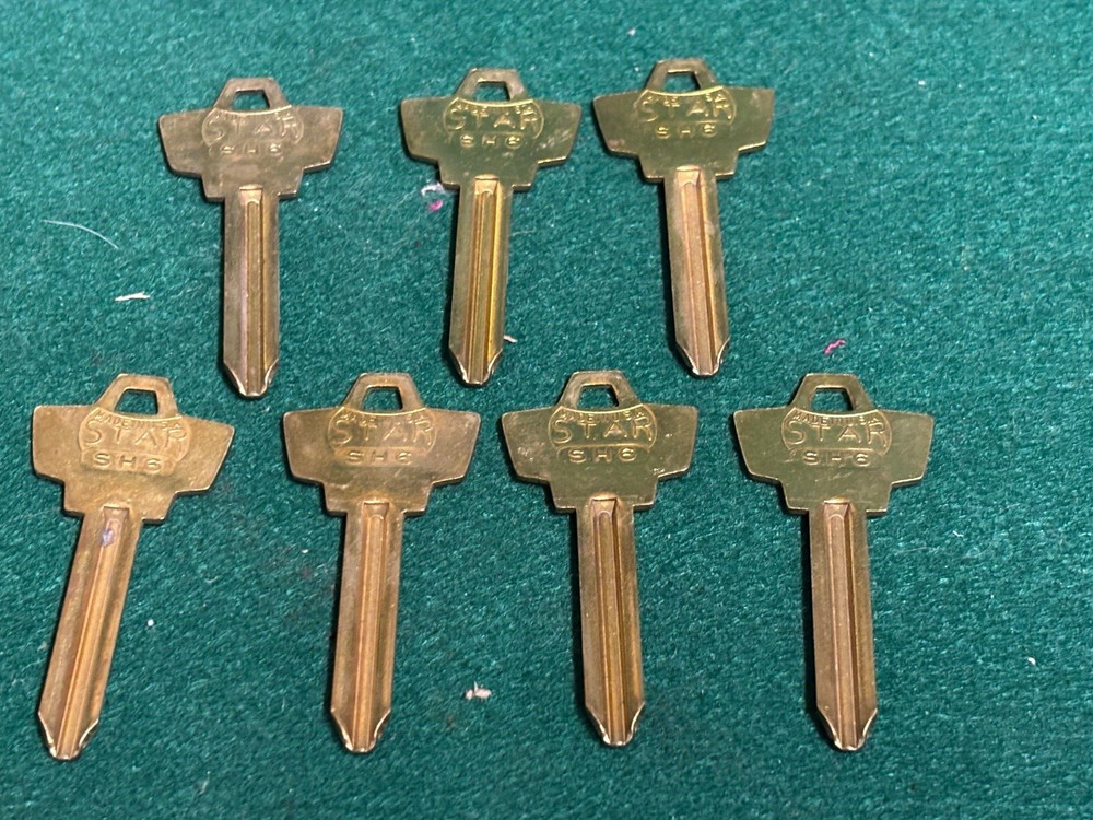Star SH6 Key Blanks,  (7) Total