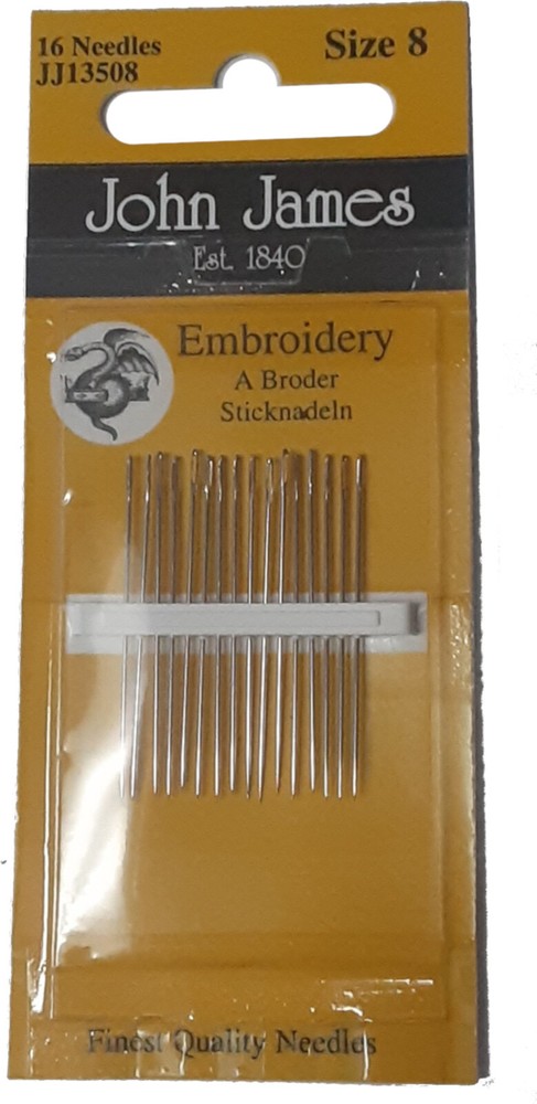 John James Embroidery Needles Size 8