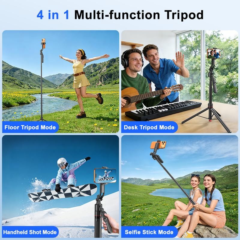 Selfie Stick Tripod Automatically Pop-Up Open Face Tracking Gesture Control