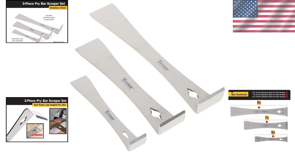 Titan Tools 17007 Prybar Scraper Set