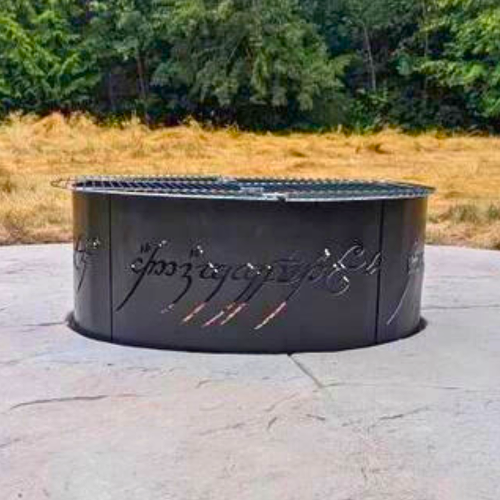 Mystical Fire Ring, Custom Heavy Duty Elvish Fire Ring, Backyard Fire Pit