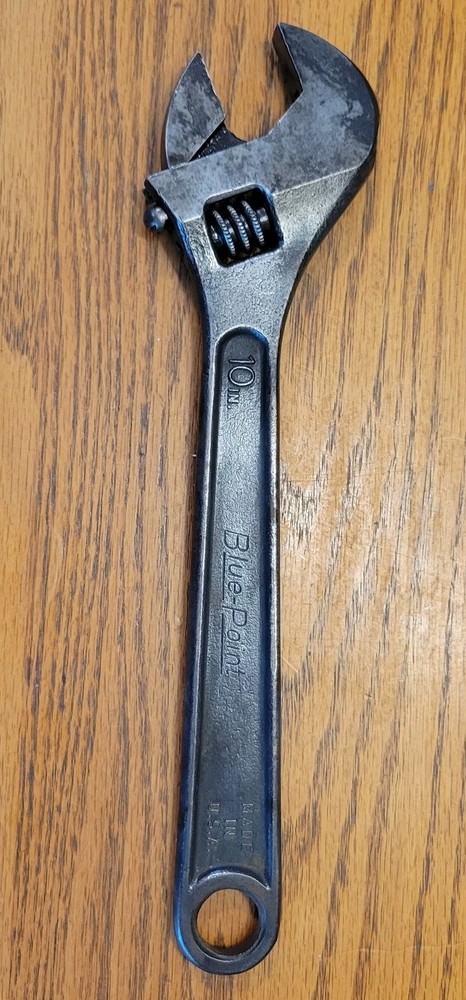 Blue Point Adjustable Wrench  10" Good Working Condition