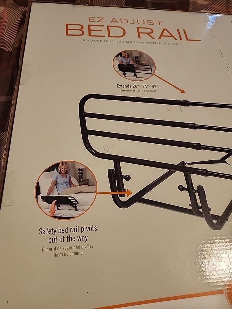 Stander EZ Adjust Bed Rail Adjustable Safety Fall Support Assist Mobility EASY