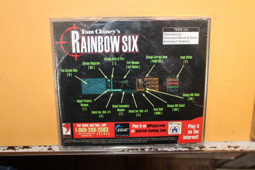 1998 Tom Clancy's Rainbow Six CD-ROM Red Storm