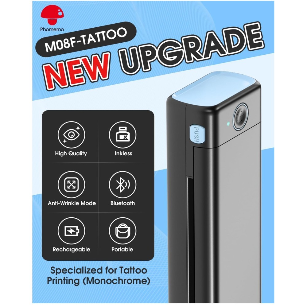 M08F Tattoo Stencil Printer - Powerful APP Editing