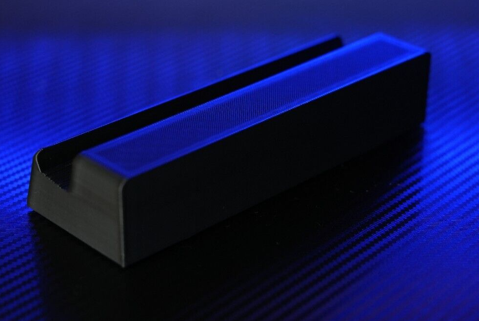 Steam Deck Desk Stand 3D Printed with red logo