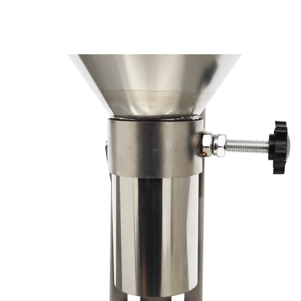 Stainless 4cm Feeding Hopper with Support Stand Lifting platform Height Adjust
