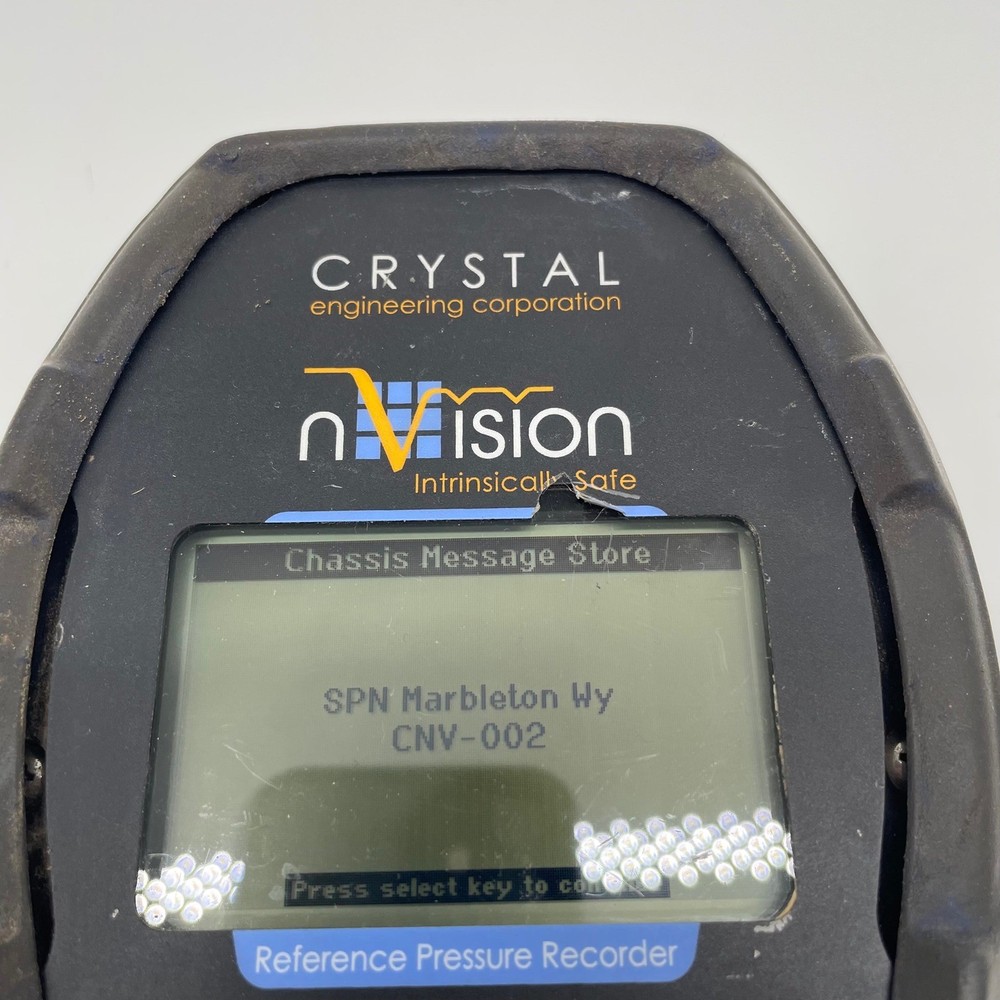 Crystal Engineering nVision Reference Pressure Recorder 3000 PSI Datalogger