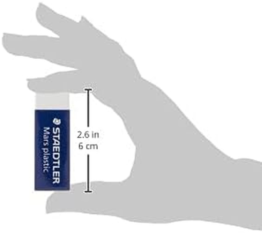 Mars Plastic Vinyl Erasers (4-Pack), White Erasers for Clean & Precise Results -