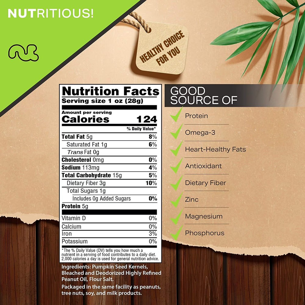 Nut Cravings Roasted Pumpkin Seeds, No Shell (1 Pack)
