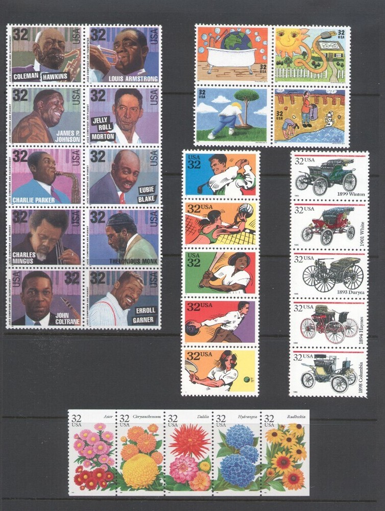 1995 U.S. COMMEMORATIVE YEAR SET *119 STAMPS* WITH 3 SHEETS MINT-NH